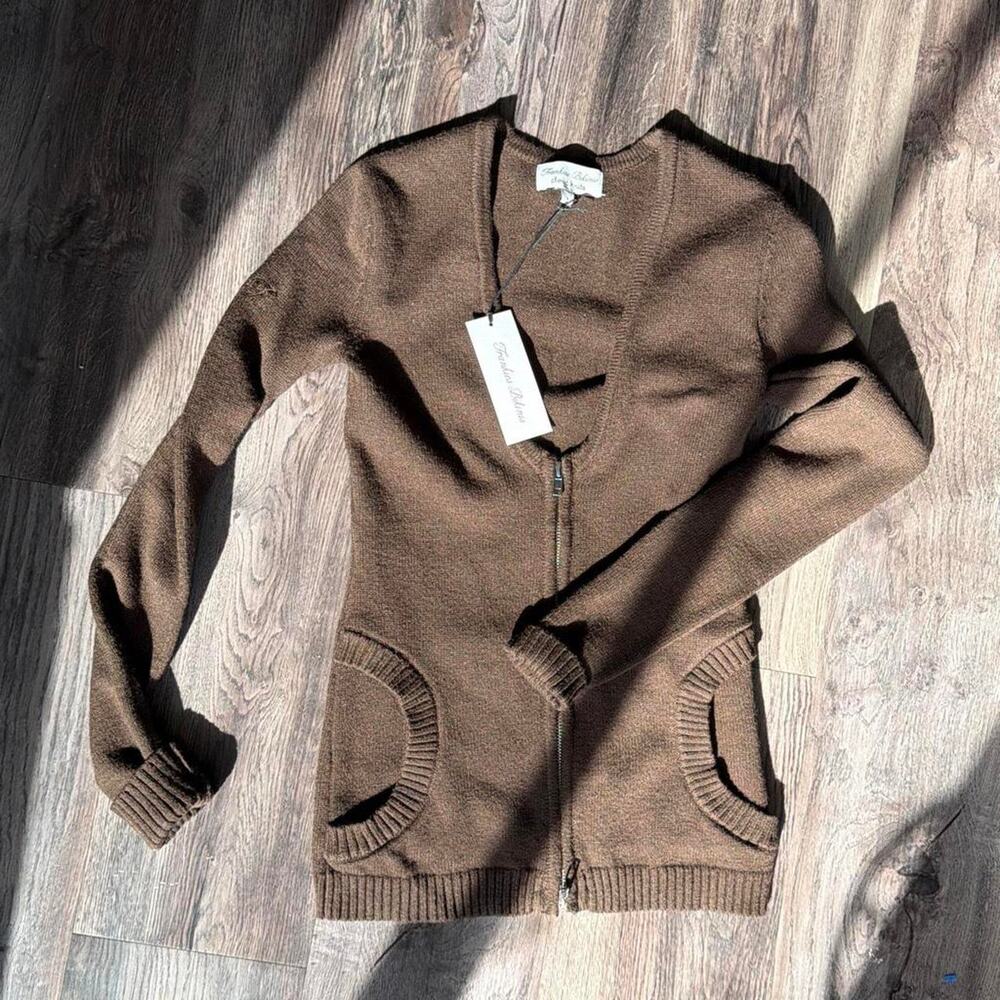 Frankies bikinis brown cardigan with